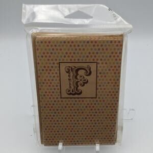 Gartner Monogram "F" Notecards Envelopes Desk Stationery Blank Cards Cardmaking